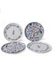 Hermia Juego de platos para postres Multicolor (4 piezas) de 22 cm